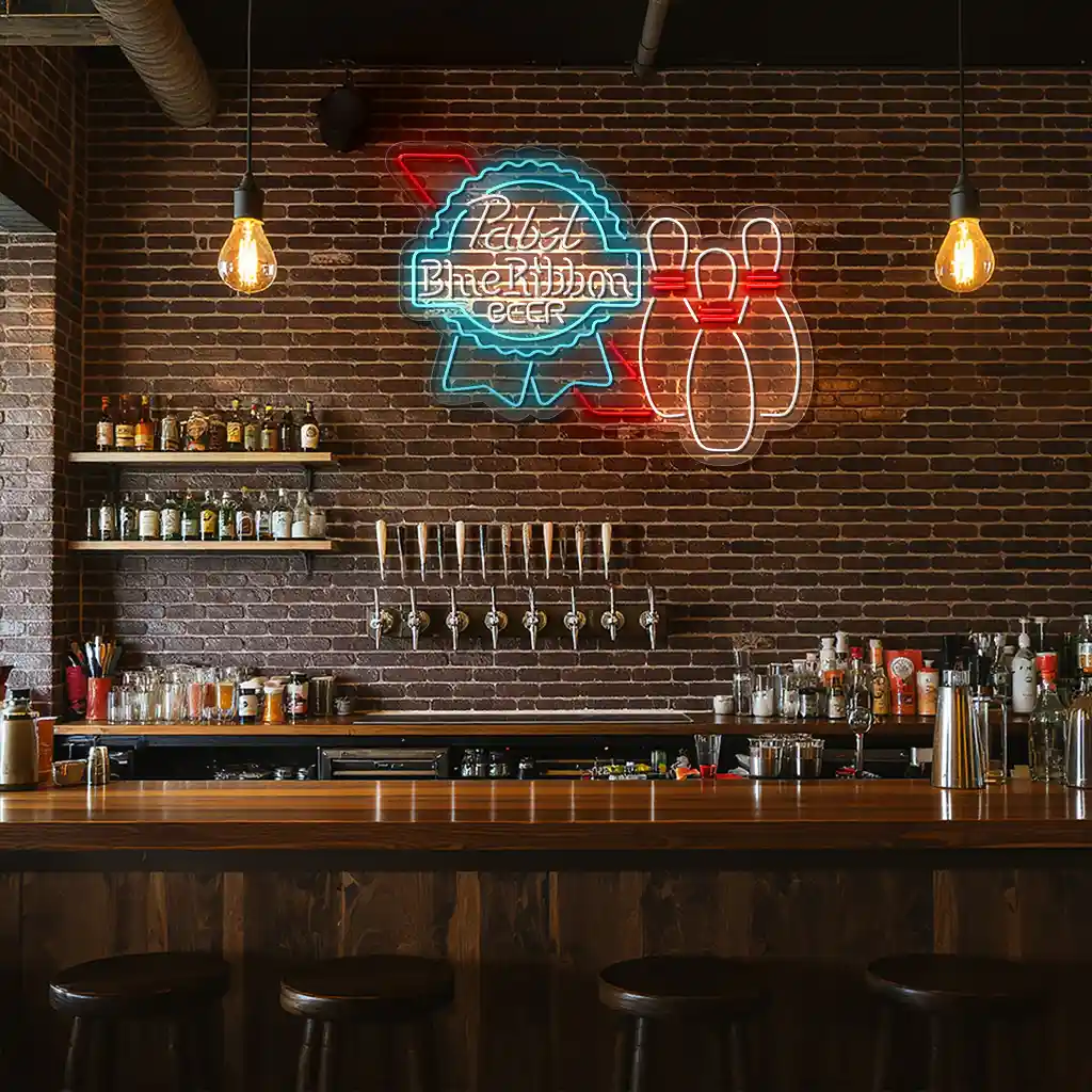 bowling alley neon signs vintage beer and bowling decor 3 bowling alley neon signs vintage beer and bowling decor 3