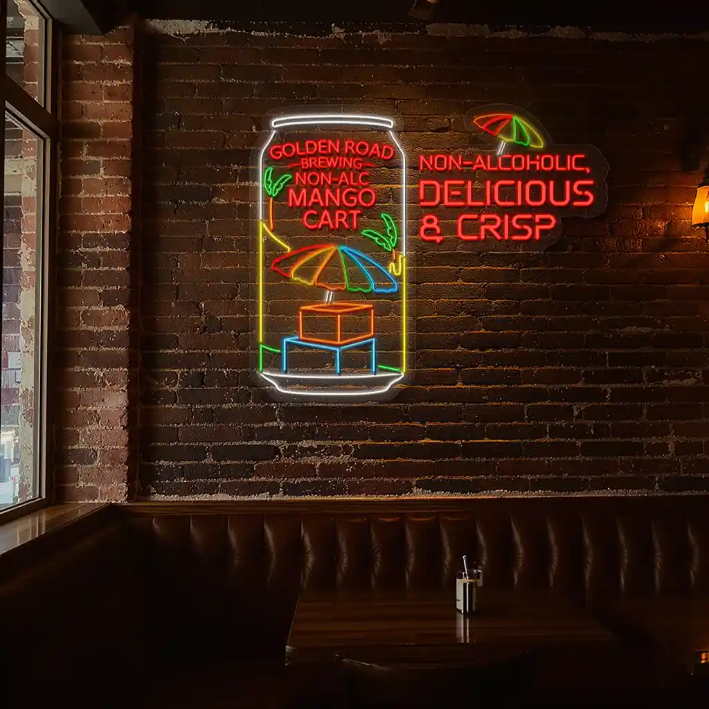 bright neon signs for non alcoholic mango cart drinks and fun trendy bright neon signs for non alcoholic mango cart drinks and fun trendy