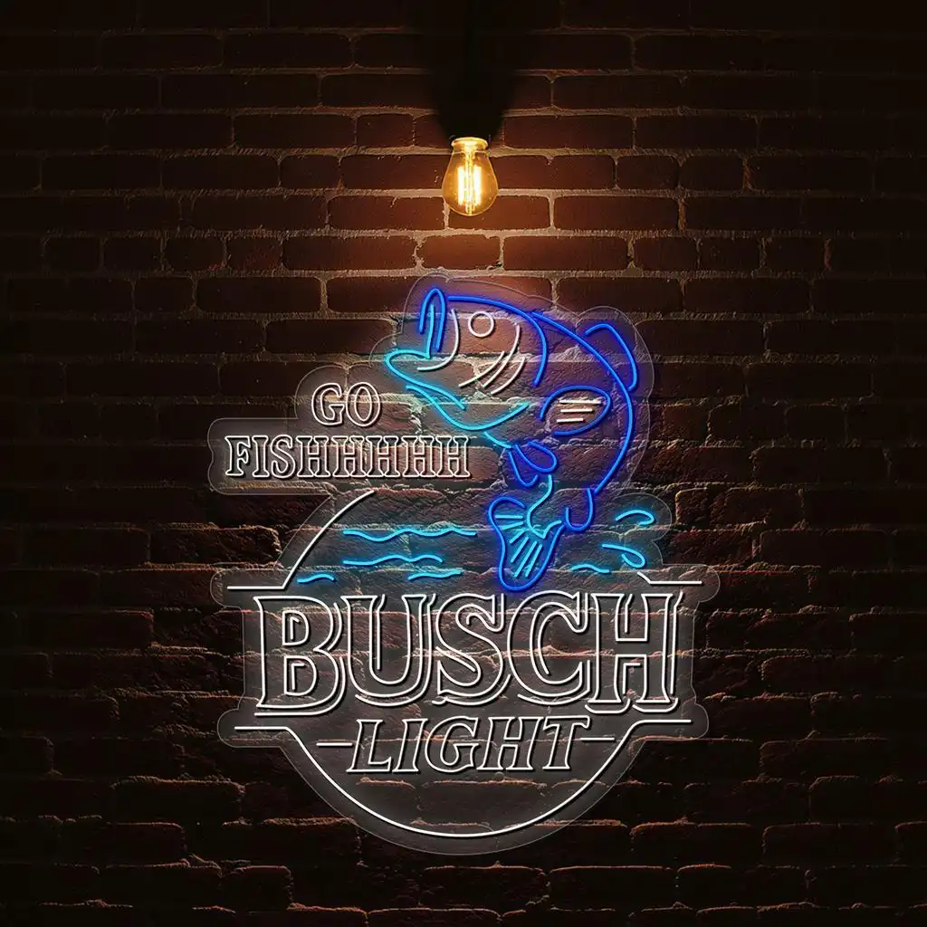 catch the vibe unique go fish busch light neon sign designs best selling catch the vibe unique go fish busch light neon sign designs best selling
