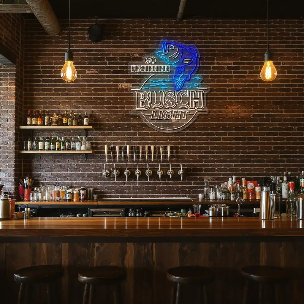 catch the vibe unique go fish busch light neon sign designs high quality catch the vibe unique go fish busch light neon sign designs high quality