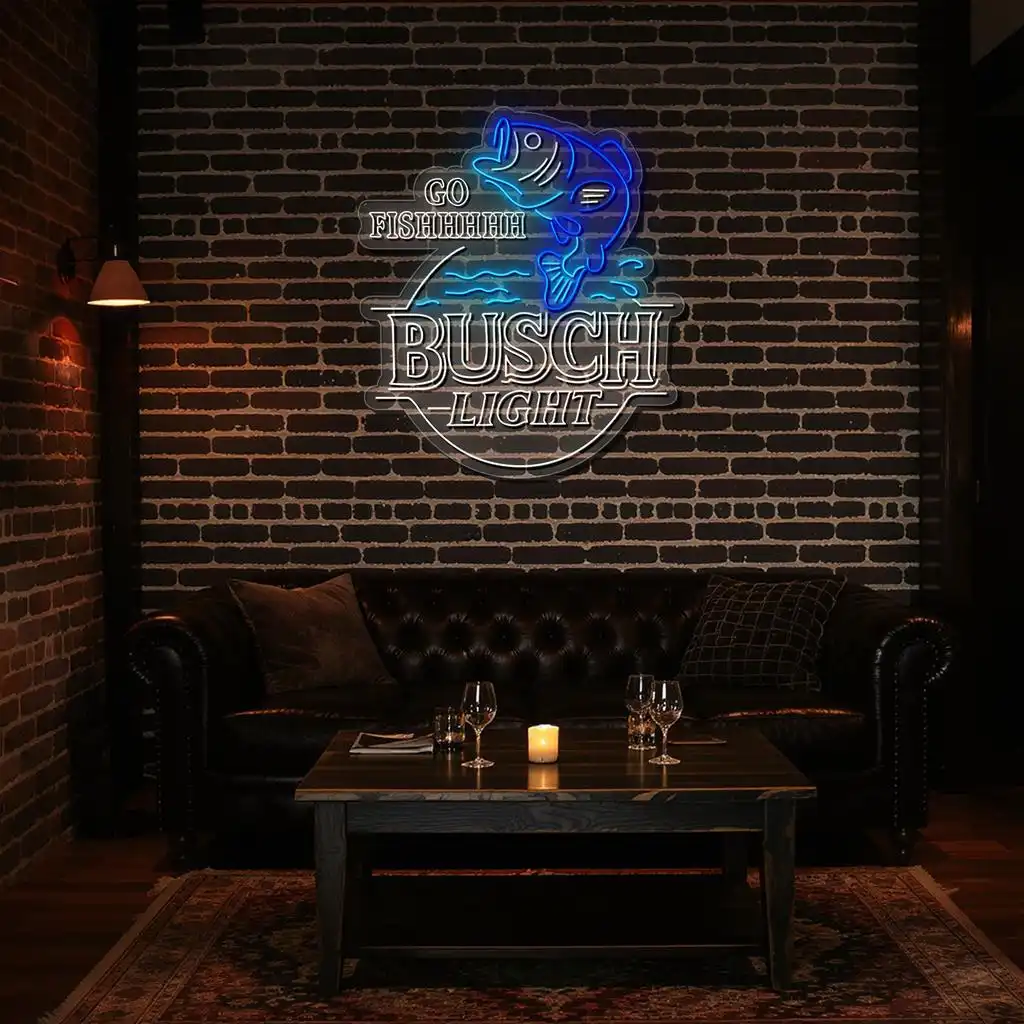 catch the vibe unique go fish busch light neon sign designs new arrival catch the vibe unique go fish busch light neon sign designs new arrival