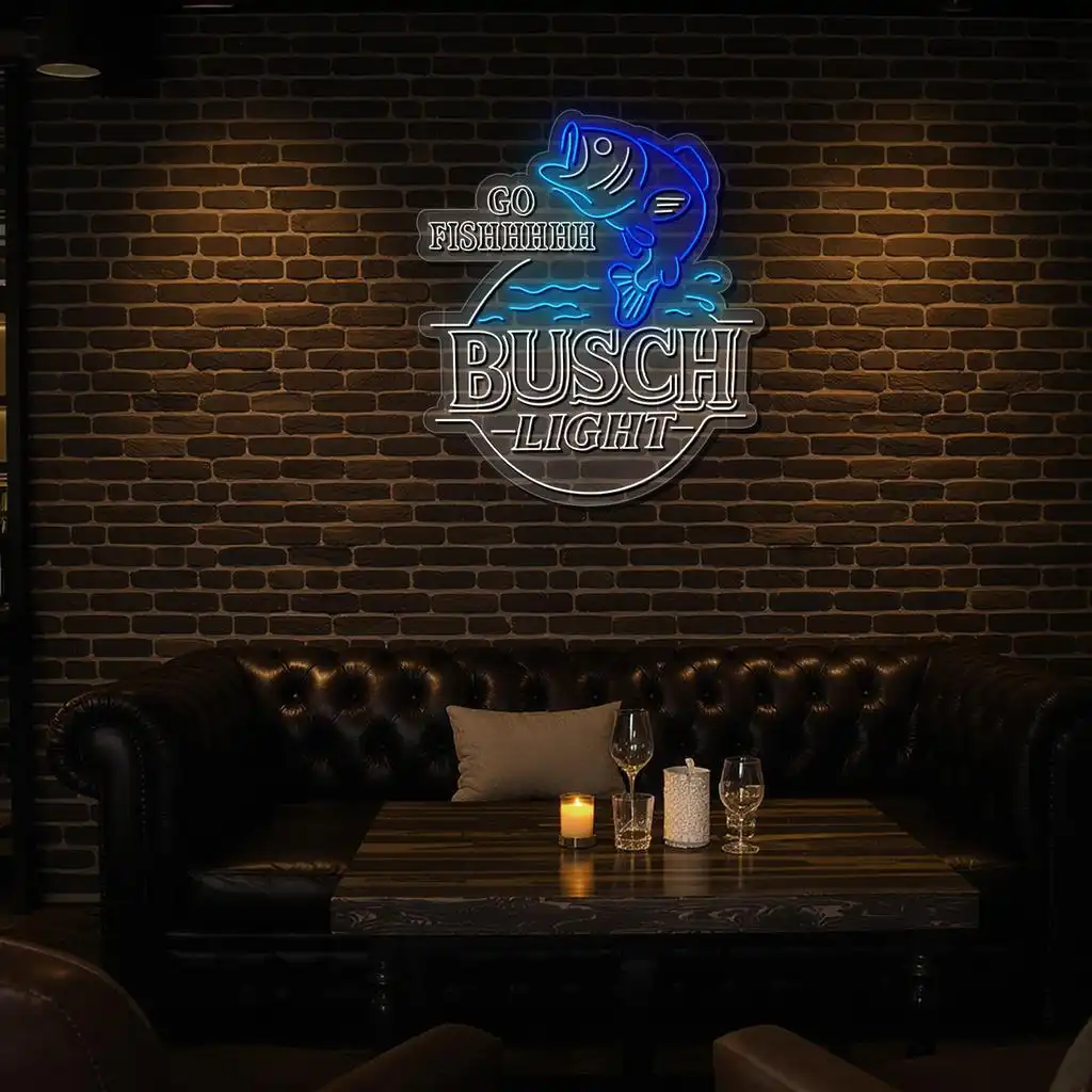 catch the vibe unique go fish busch light neon sign designs premium grade catch the vibe unique go fish busch light neon sign designs premium grade