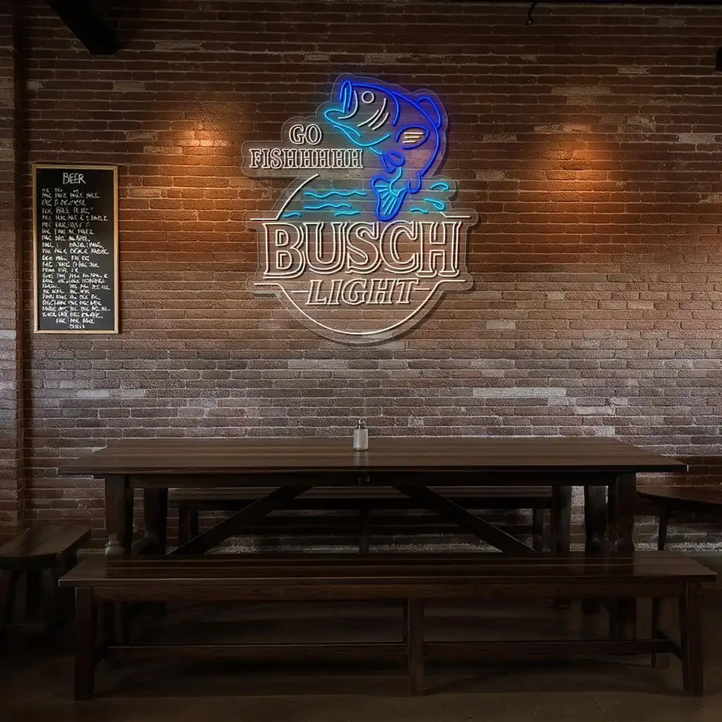 catch the vibe unique go fish busch light neon sign designs top rated catch the vibe unique go fish busch light neon sign designs top rated