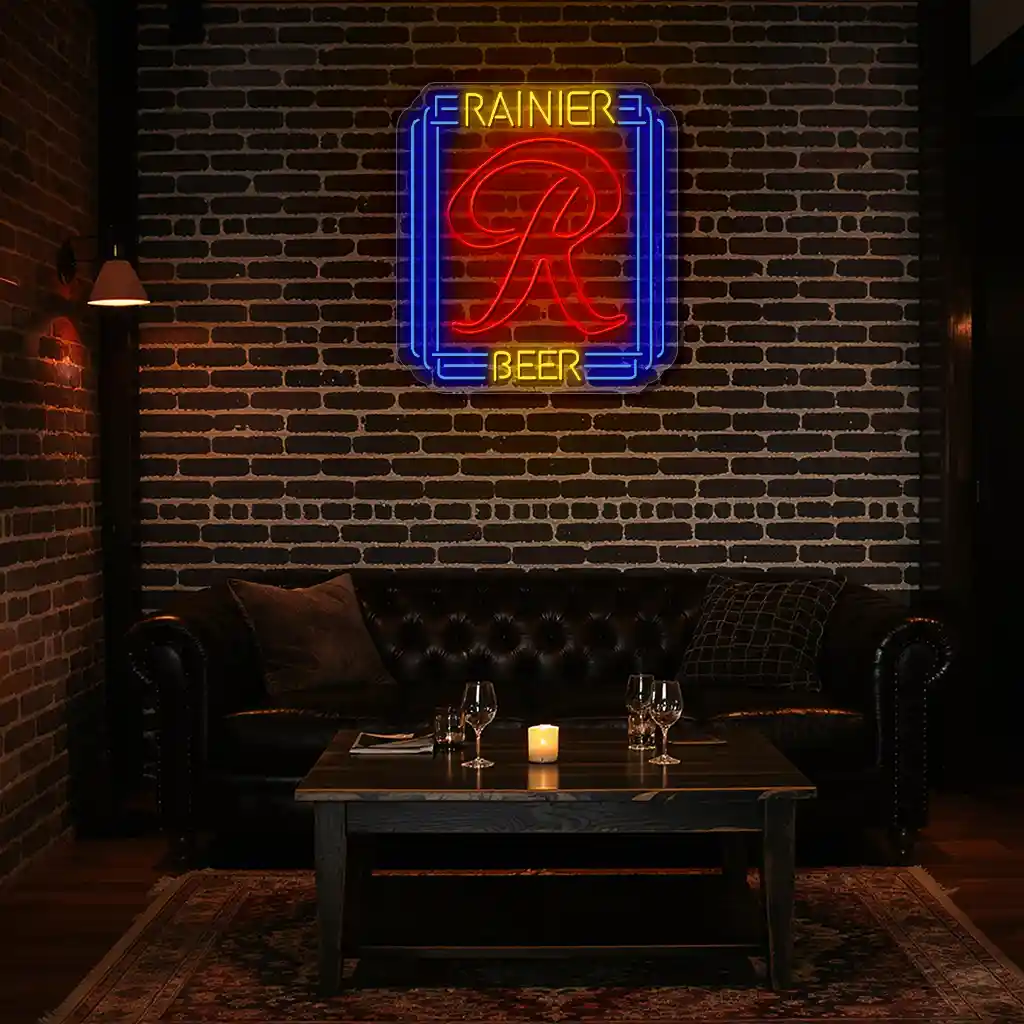 classic rainier beer neon sign vibrant red and blue design 5 classic rainier beer neon sign vibrant red and blue design 5