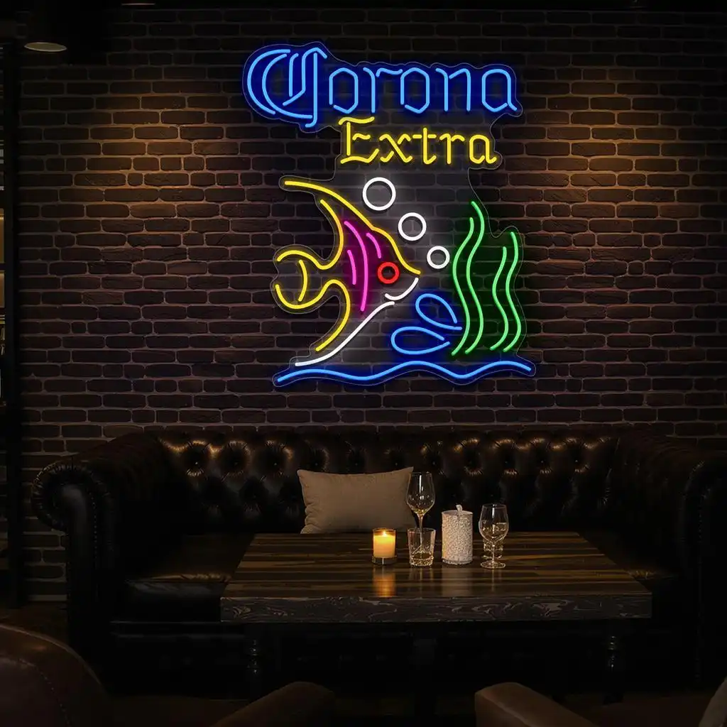 colorful neon fish sign for a vibrant bar or home decor high quality colorful neon fish sign for a vibrant bar or home decor high quality