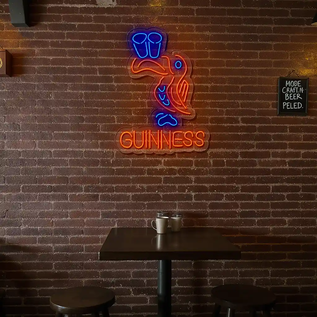 colorful neon pelican sign perfect decor for bars and cafes trendy colorful neon pelican sign perfect decor for bars and cafes trendy