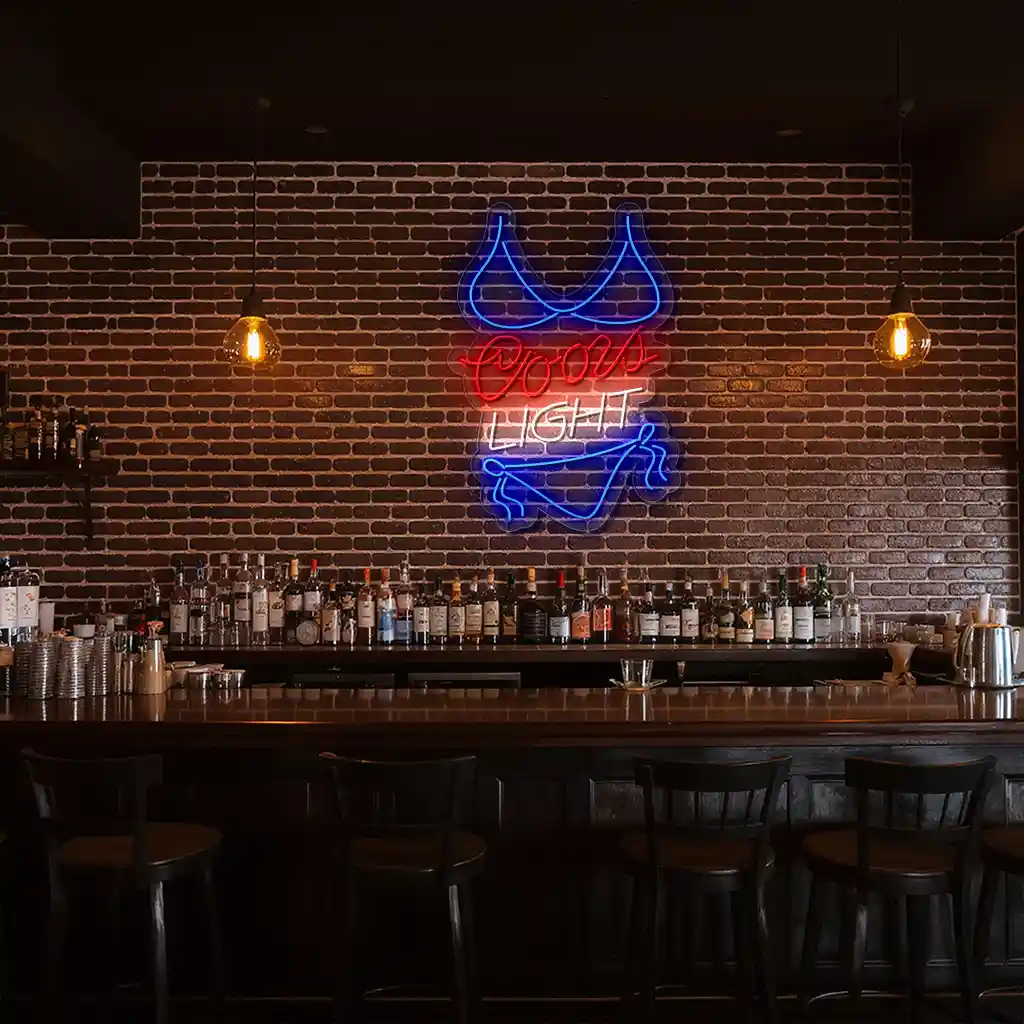 coors light neon sign bikini shaped bar decor inspiration 2 coors light neon sign bikini shaped bar decor inspiration 2