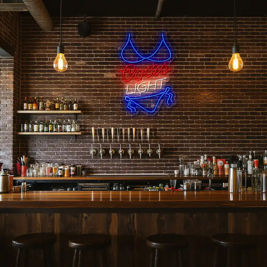 coors light neon sign bikini shaped bar decor inspiration 3 coors light neon sign bikini shaped bar decor inspiration 3