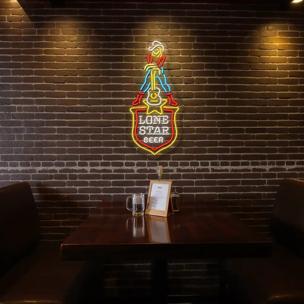 cowboy neon sign classic lone star beer advertisement 4 cowboy neon sign classic lone star beer advertisement 4