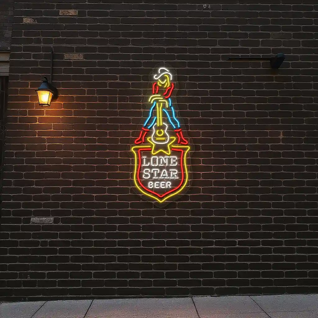 cowboy neon sign classic lone star beer advertisement 5 cowboy neon sign classic lone star beer advertisement 5