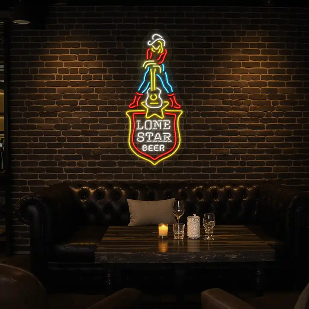 cowboy neon sign classic lone star beer advertisement 7 cowboy neon sign classic lone star beer advertisement 7