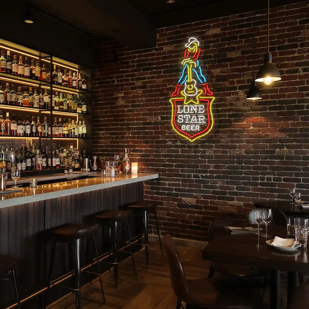 cowboy neon sign classic lone star beer advertisement 8 cowboy neon sign classic lone star beer advertisement 8