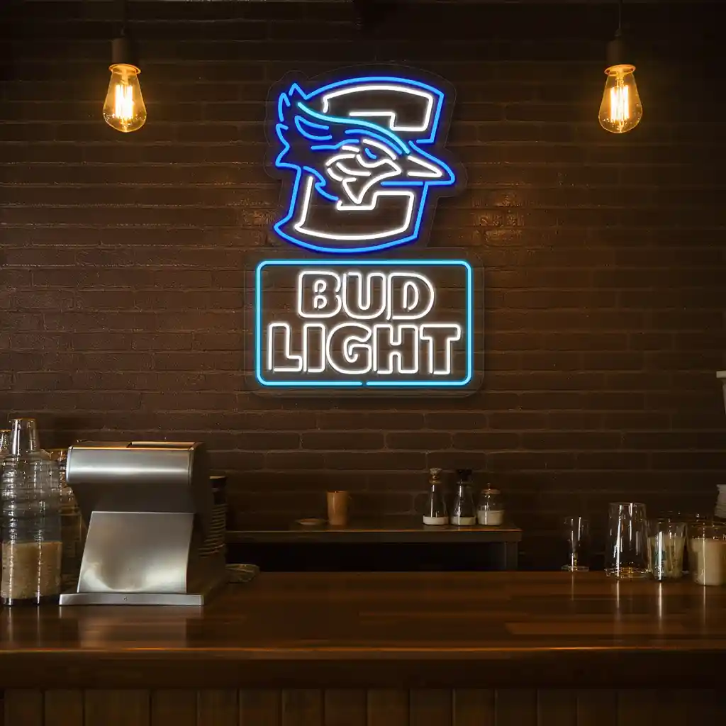 creighton bluejays neon sign with bud light logo display 2 creighton bluejays neon sign with bud light logo display 2