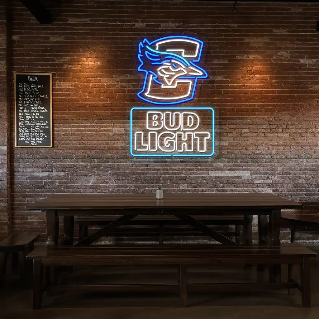 creighton bluejays neon sign with bud light logo display 3 creighton bluejays neon sign with bud light logo display 3