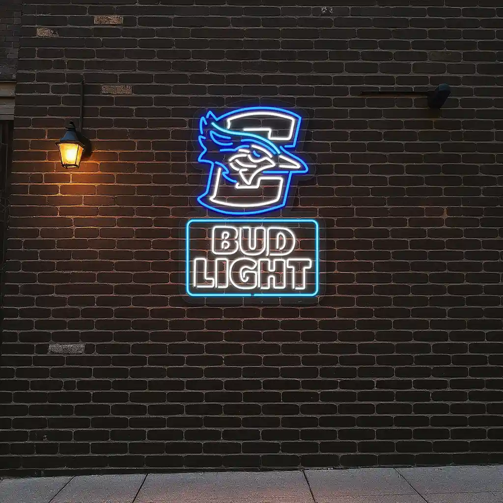 creighton bluejays neon sign with bud light logo display 5 creighton bluejays neon sign with bud light logo display 5
