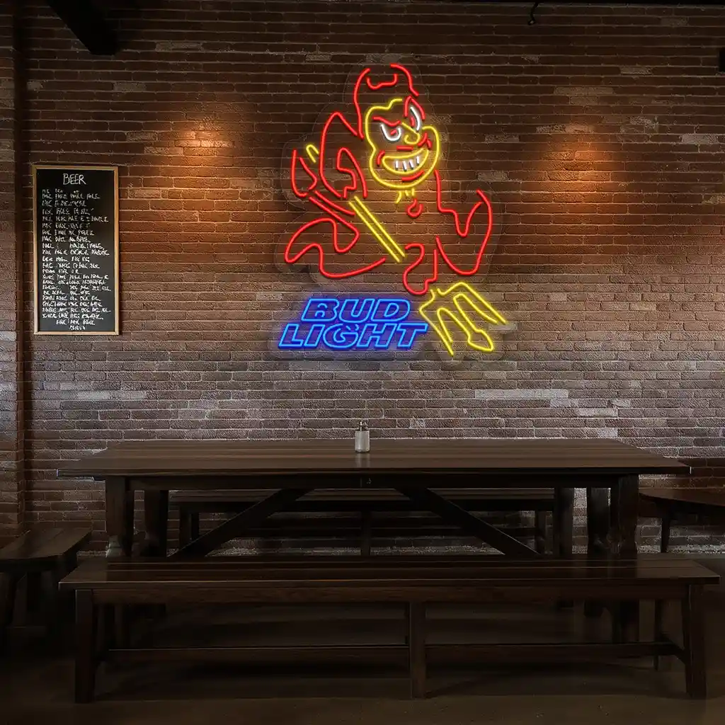 eye catching devilish bud light neon sign for bars man caves 3 eye catching devilish bud light neon sign for bars man caves 3