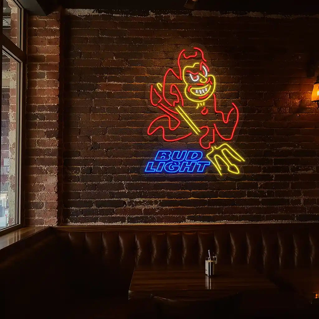 eye catching devilish bud light neon sign for bars man caves 8 eye catching devilish bud light neon sign for bars man caves 8