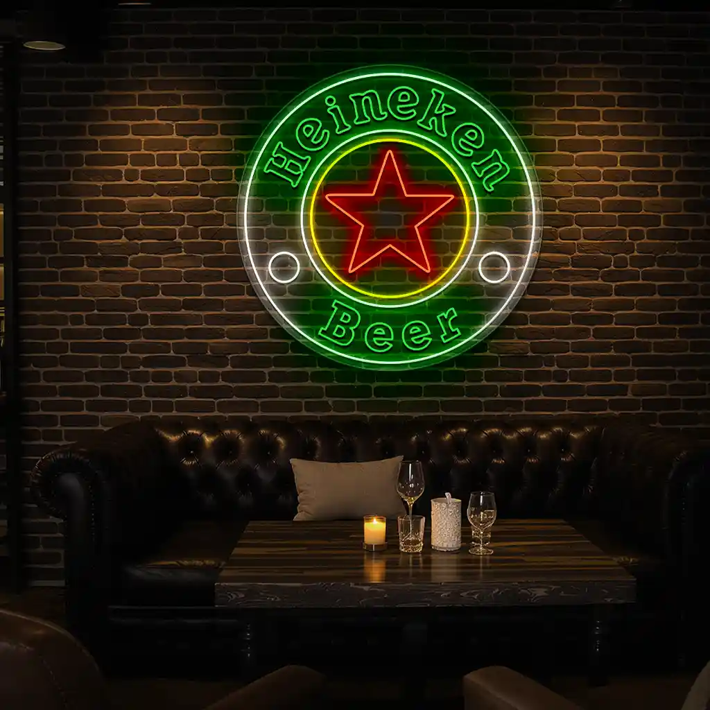 eye catching heineken neon sign for ultimate bar decor fashion forward eye catching heineken neon sign for ultimate bar decor fashion forward