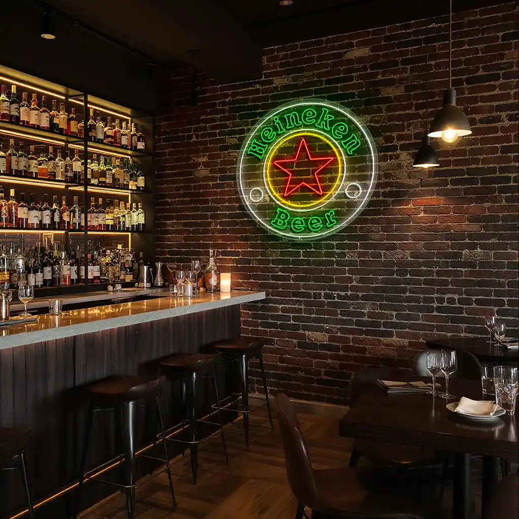 eye catching heineken neon sign for ultimate bar decor premium grade eye catching heineken neon sign for ultimate bar decor premium grade