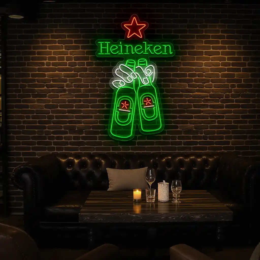 heineken neon sign eye catching beer decor for your bar fashion forward heineken neon sign eye catching beer decor for your bar fashion forward