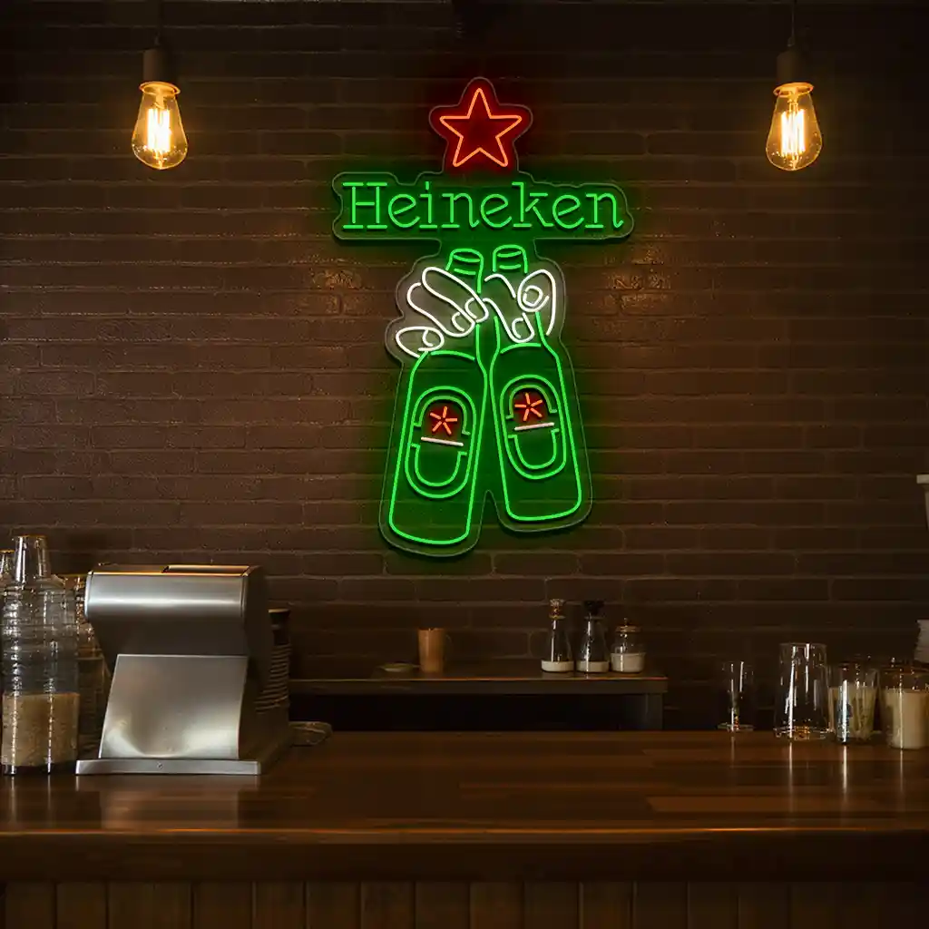 heineken neon sign eye catching beer decor for your bar premium grade heineken neon sign eye catching beer decor for your bar premium grade