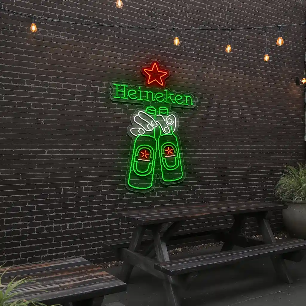 heineken neon sign eye catching beer decor for your bar trendy heineken neon sign eye catching beer decor for your bar trendy