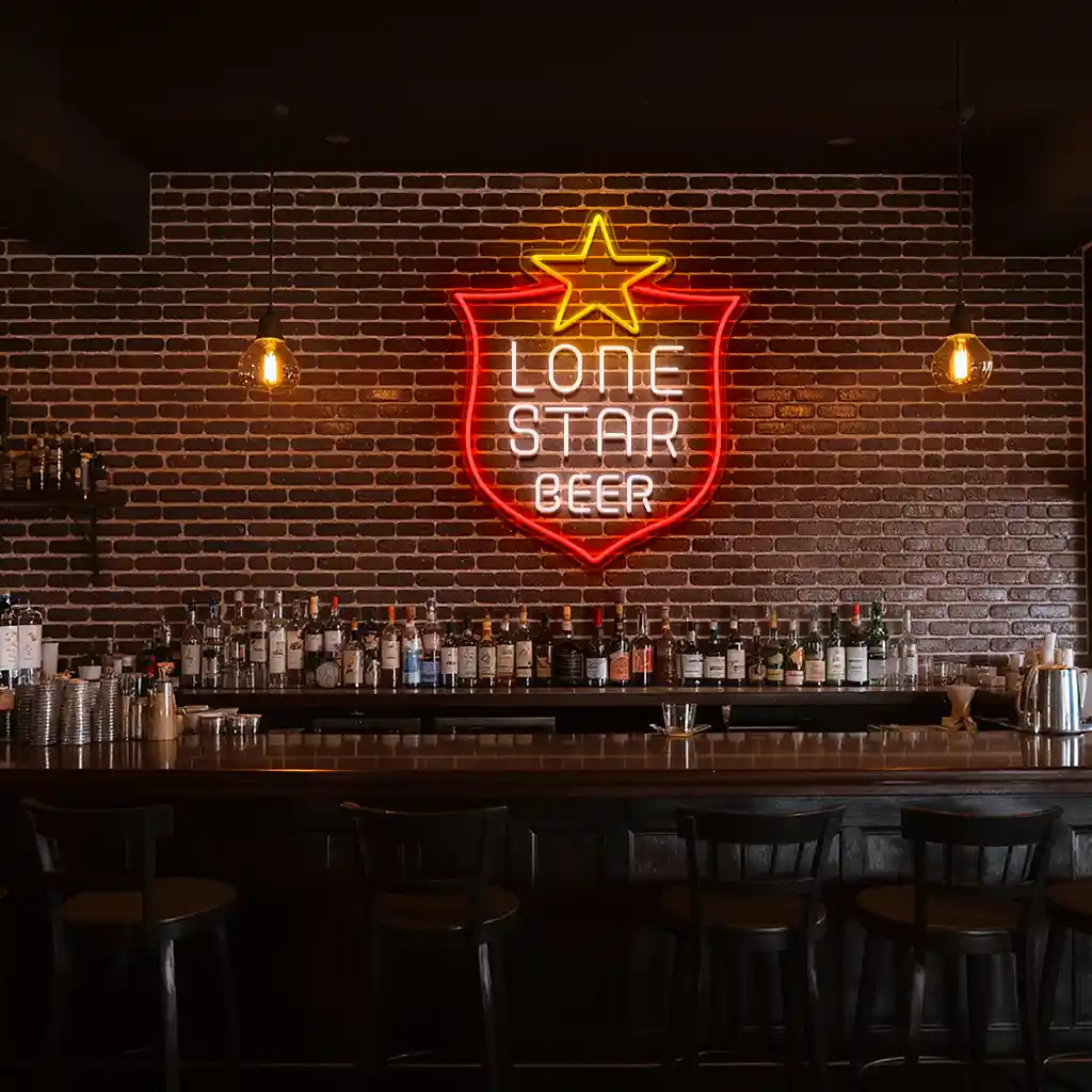 lone star beer neon sign vintage texas bar decor 2 lone star beer neon sign vintage texas bar decor 2