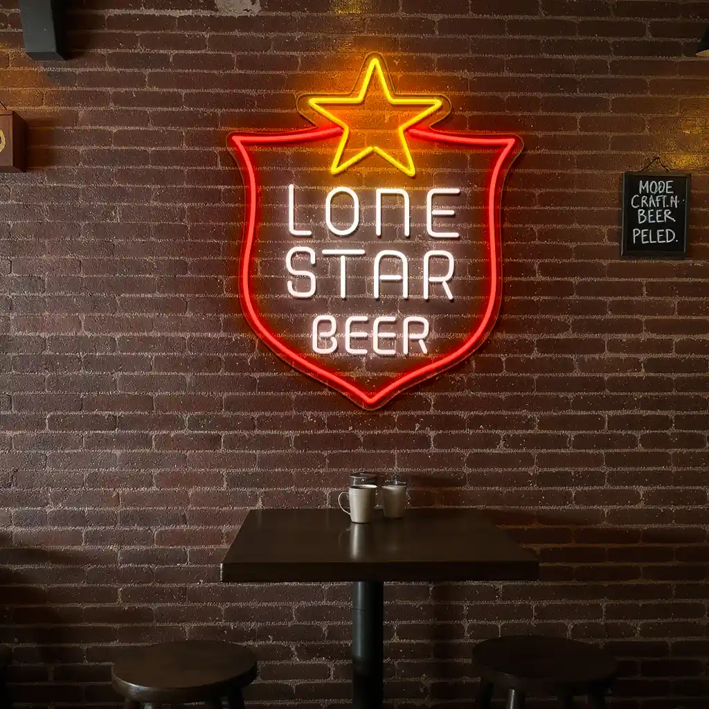 lone star beer neon sign vintage texas bar decor 3 lone star beer neon sign vintage texas bar decor 3