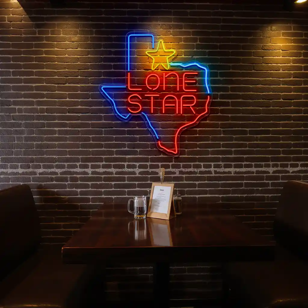 lone star neon sign texas shaped light for home decor 2 lone star neon sign texas shaped light for home decor 2