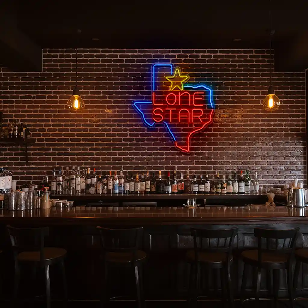 lone star neon sign texas shaped light for home decor 3 lone star neon sign texas shaped light for home decor 3