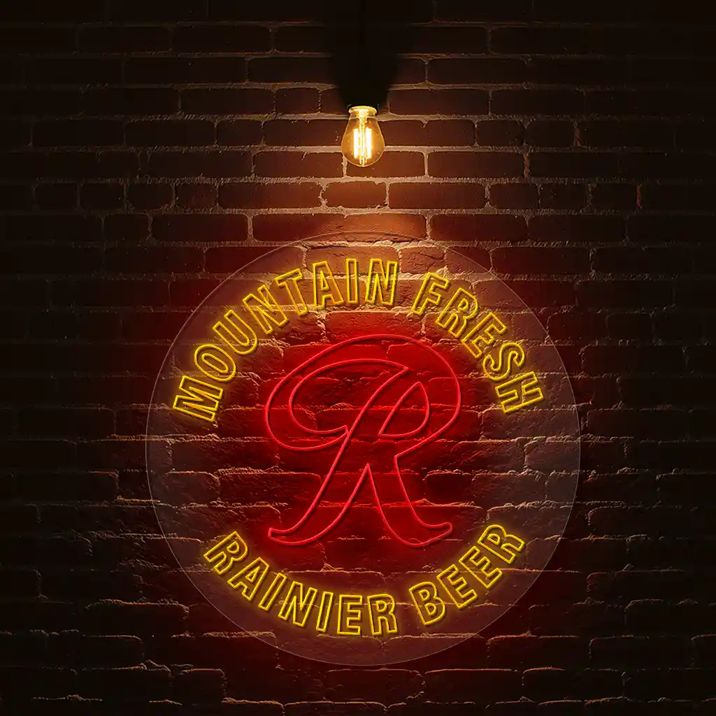 neon bar sign design mountain fresh rainier beer display 3 neon bar sign design mountain fresh rainier beer display 3