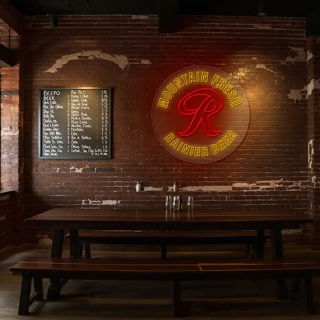 neon bar sign design mountain fresh rainier beer display 5 neon bar sign design mountain fresh rainier beer display 5