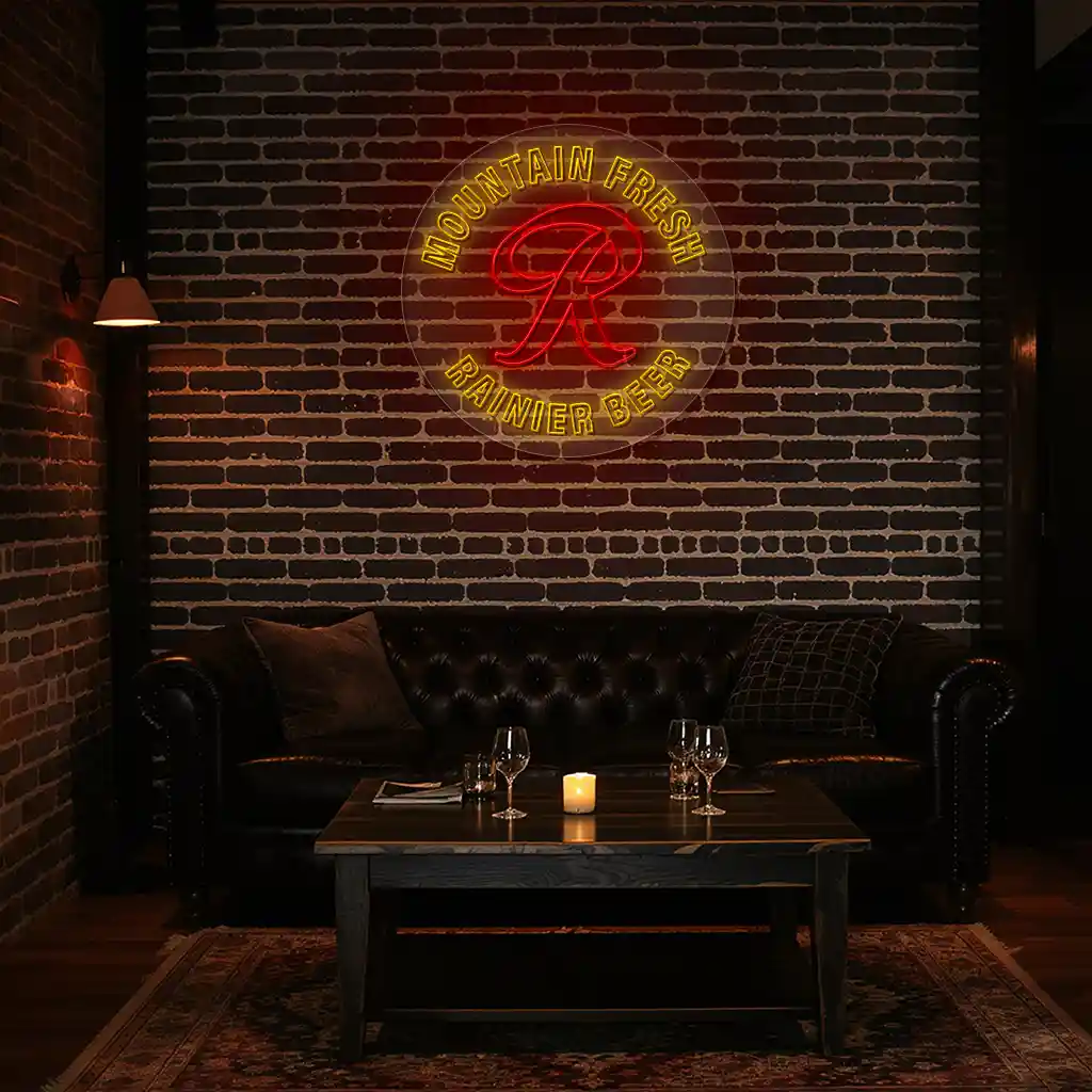 neon bar sign design mountain fresh rainier beer display 6 neon bar sign design mountain fresh rainier beer display 6