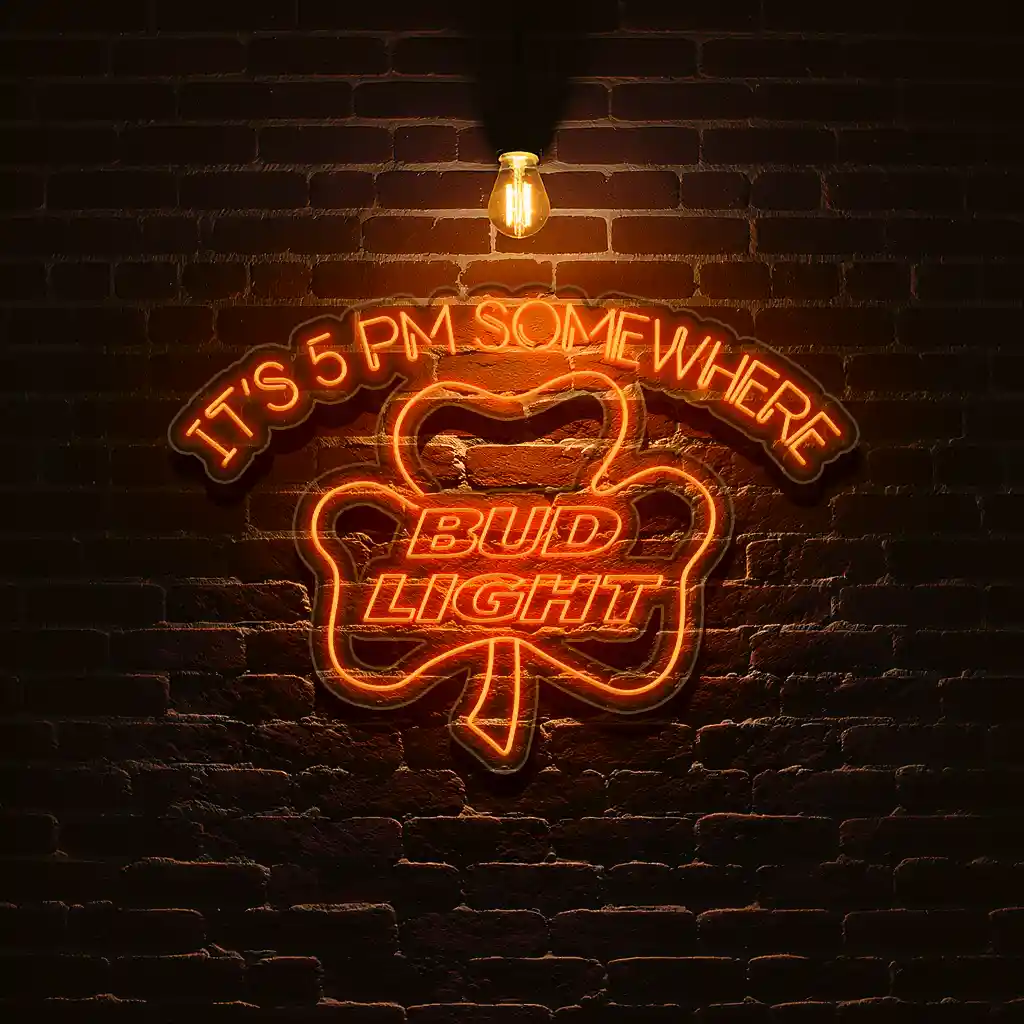 neon bar signs perfect 5 pm bud light shamrock design 1 neon bar signs perfect 5 pm bud light shamrock design 1