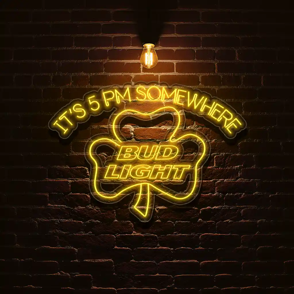 neon bar signs perfect 5 pm bud light shamrock design 2 neon bar signs perfect 5 pm bud light shamrock design 2