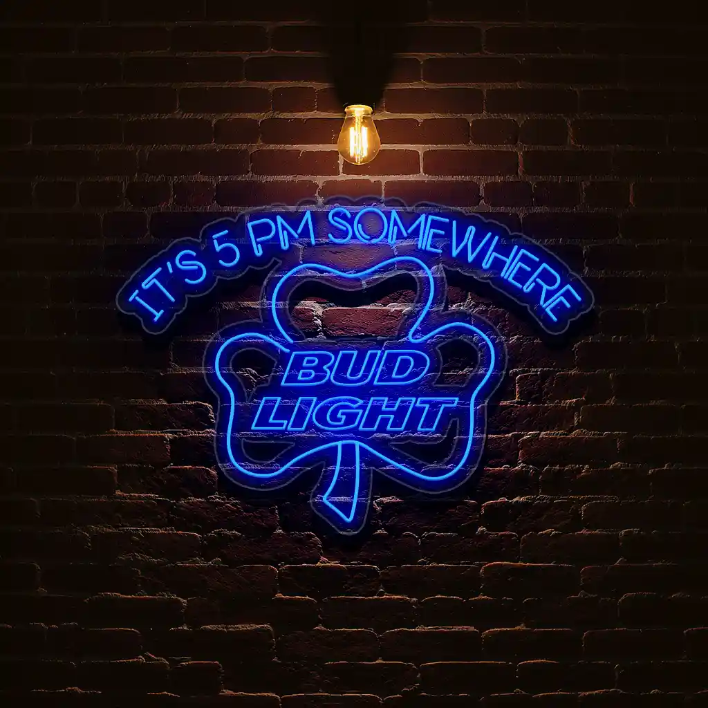 neon bar signs perfect 5 pm bud light shamrock design 3 neon bar signs perfect 5 pm bud light shamrock design 3