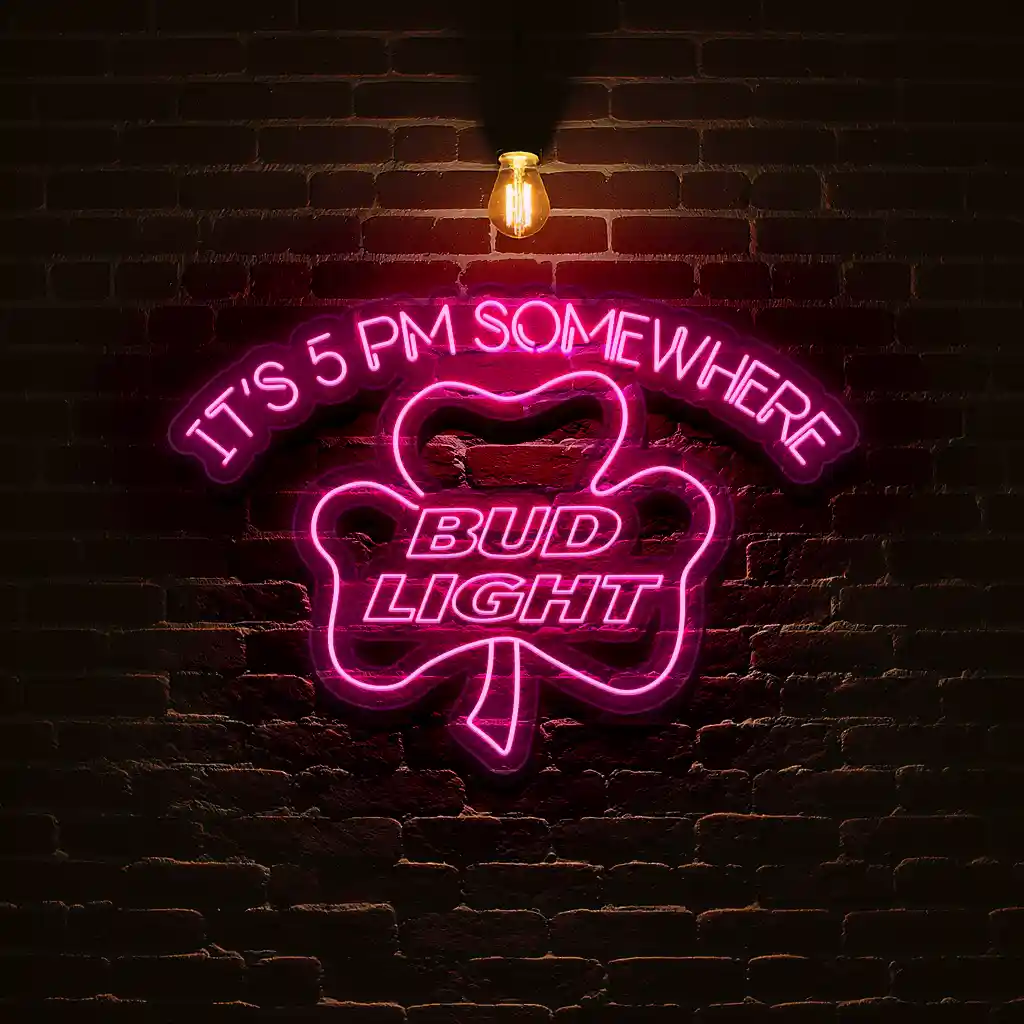 neon bar signs perfect 5 pm bud light shamrock design 5 neon bar signs perfect 5 pm bud light shamrock design 5