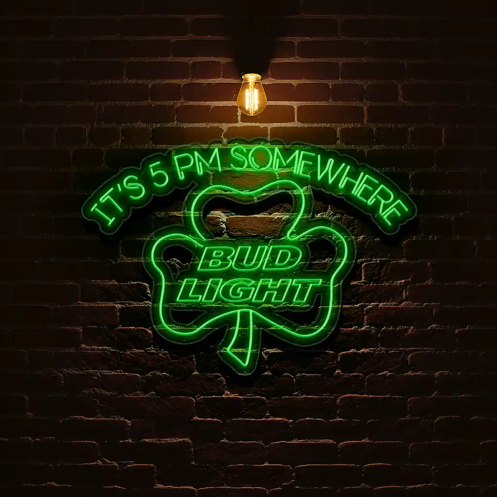 neon bar signs perfect 5 pm bud light shamrock design 7 neon bar signs perfect 5 pm bud light shamrock design 7