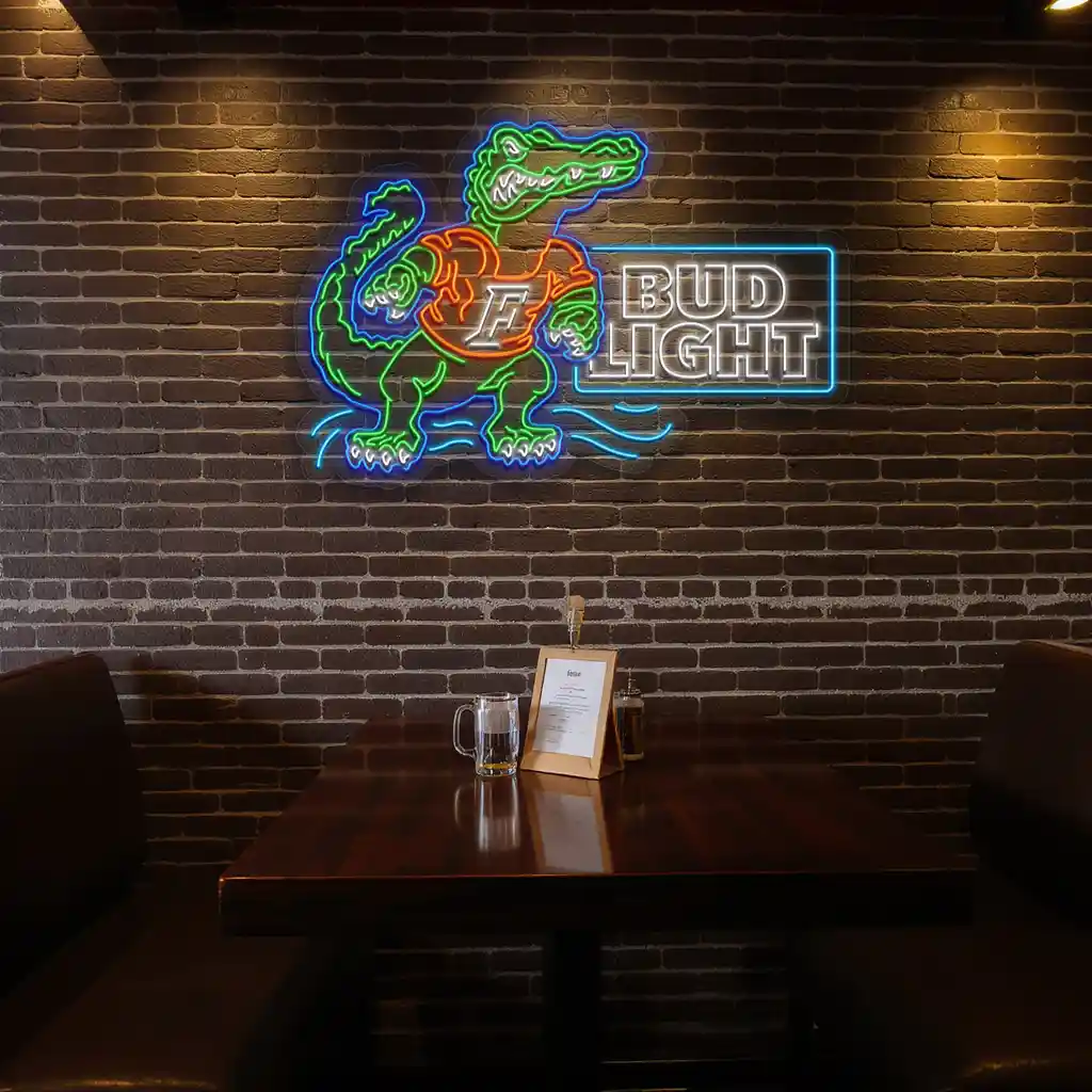 neon gator and bud light sign perfect for gameday bars 4 neon gator and bud light sign perfect for gameday bars 4