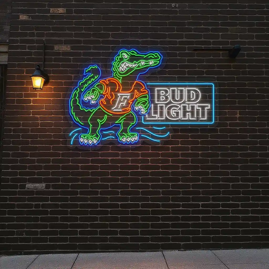 neon gator and bud light sign perfect for gameday bars 5 neon gator and bud light sign perfect for gameday bars 5