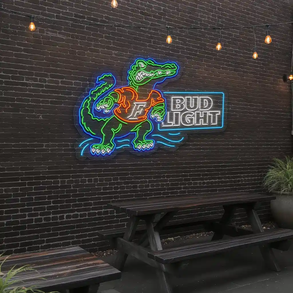 neon gator and bud light sign perfect for gameday bars 6 neon gator and bud light sign perfect for gameday bars 6