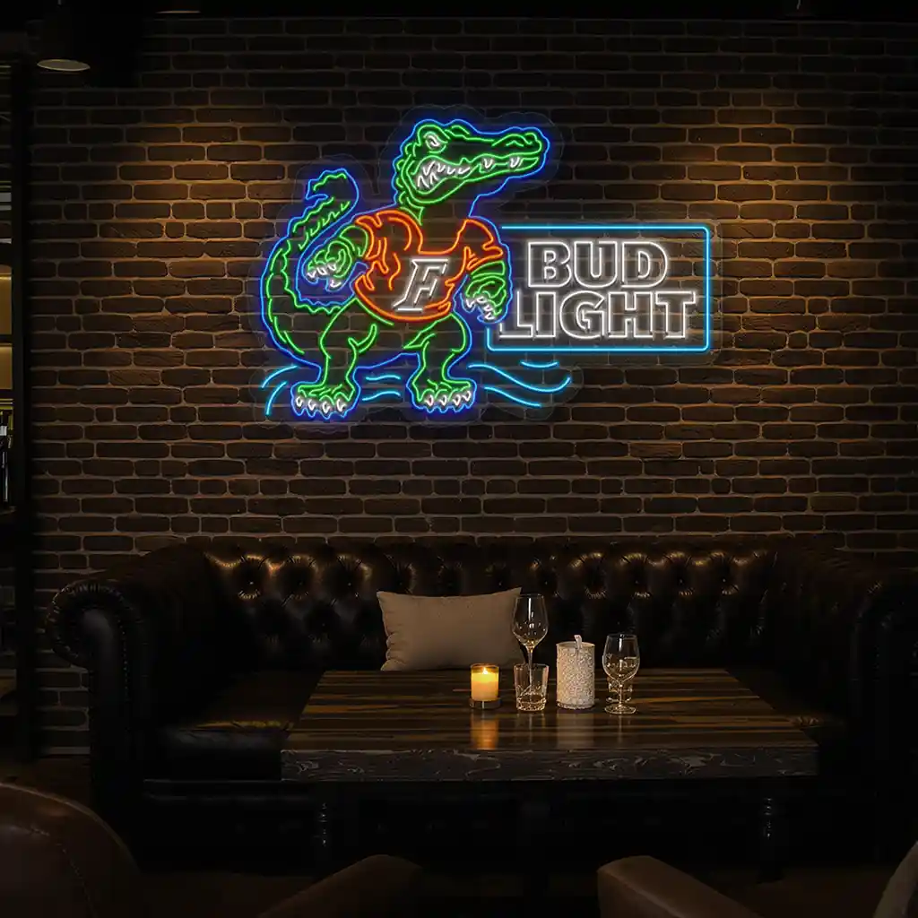 neon gator and bud light sign perfect for gameday bars 7 neon gator and bud light sign perfect for gameday bars 7