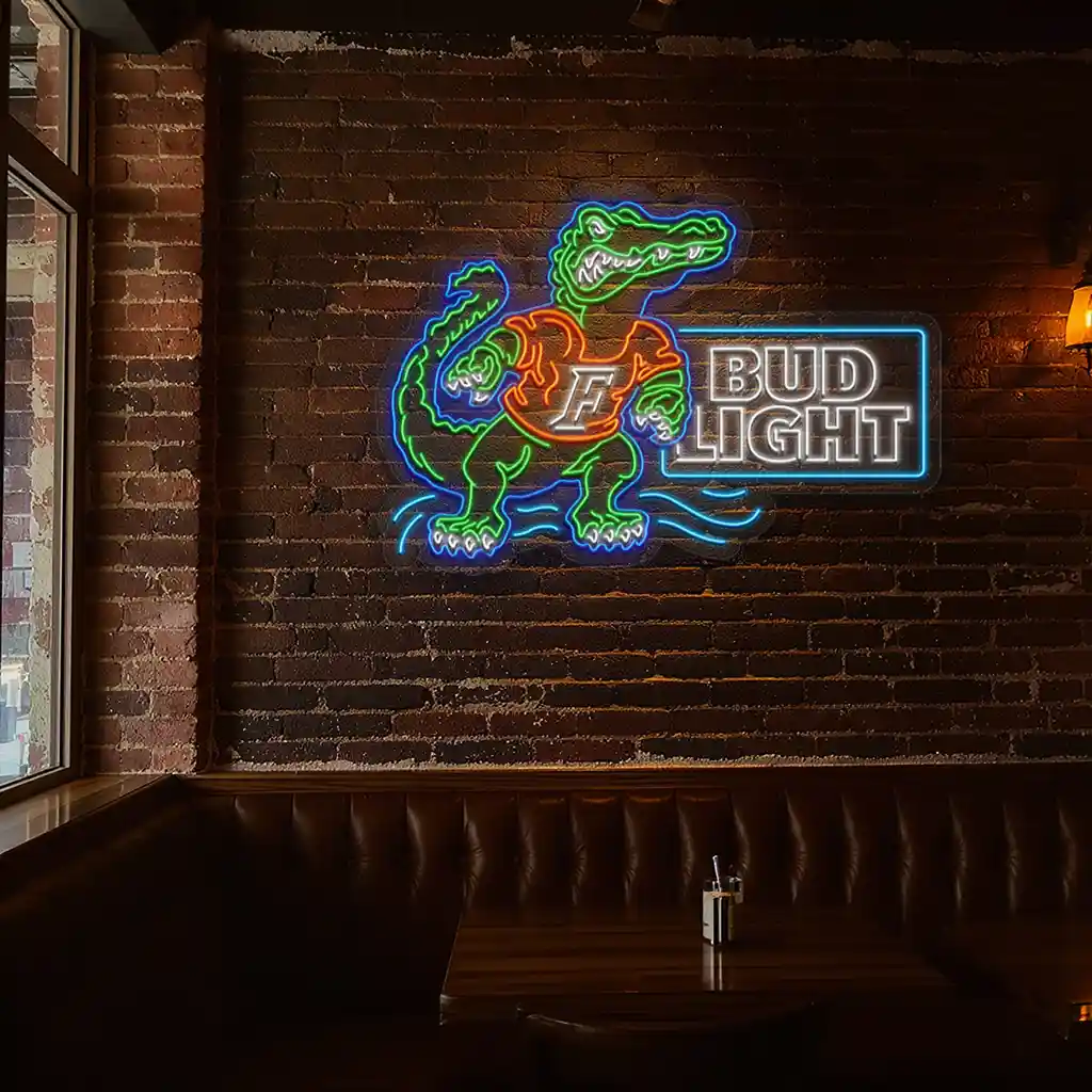 neon gator and bud light sign perfect for gameday bars 8 neon gator and bud light sign perfect for gameday bars 8