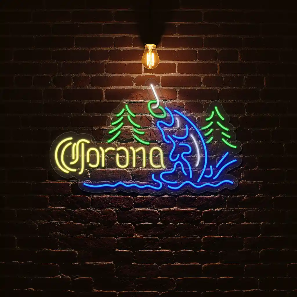 neon sign design fishing and forest vibes perfect dcor 1 neon sign design fishing and forest vibes perfect dcor 1