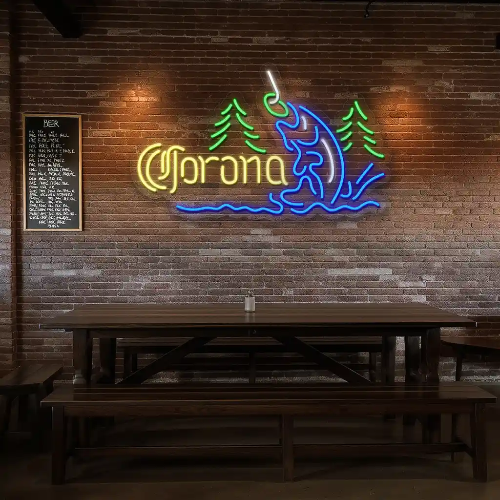 neon sign design fishing and forest vibes perfect dcor 3 neon sign design fishing and forest vibes perfect dcor 3