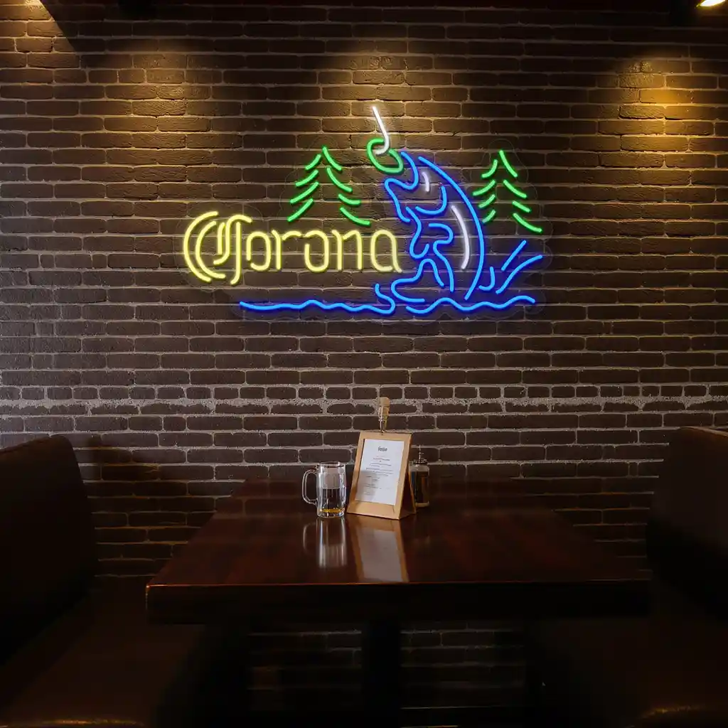 neon sign design fishing and forest vibes perfect dcor 4 neon sign design fishing and forest vibes perfect dcor 4