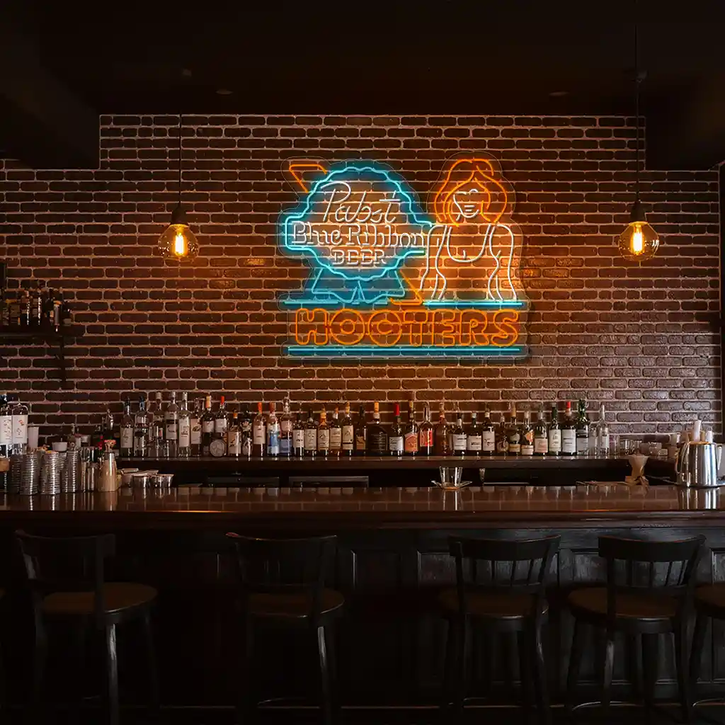neon signs pabst beer and hooters bar decor inspiration 2 neon signs pabst beer and hooters bar decor inspiration 2