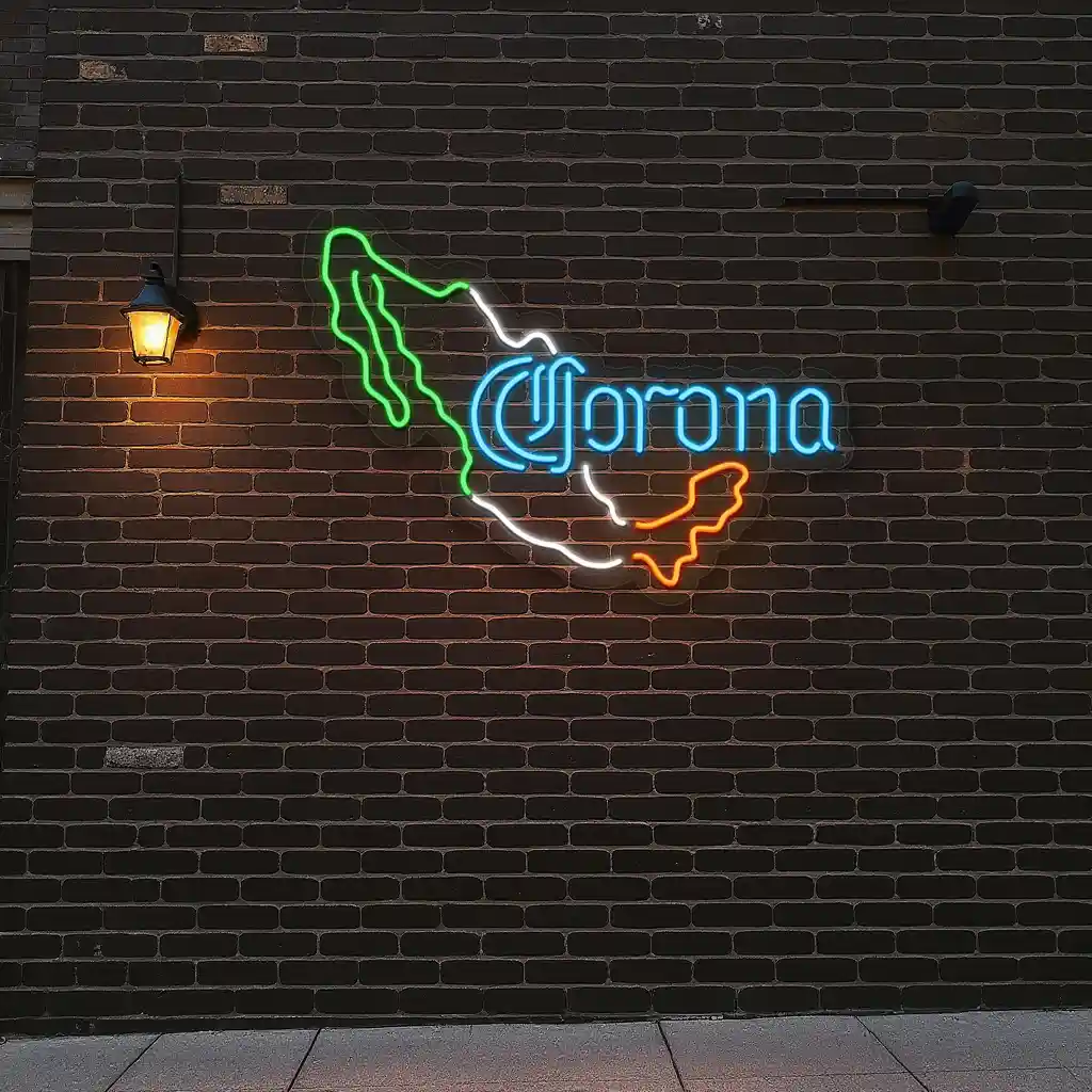 neon signs vibrant mexican map design with corona logo 5 neon signs vibrant mexican map design with corona logo 5