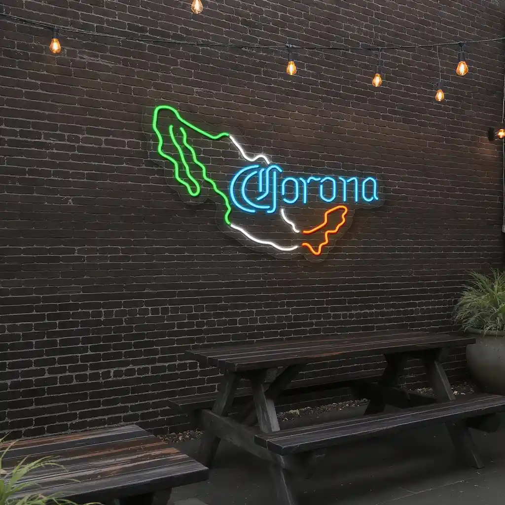 neon signs vibrant mexican map design with corona logo 6 neon signs vibrant mexican map design with corona logo 6