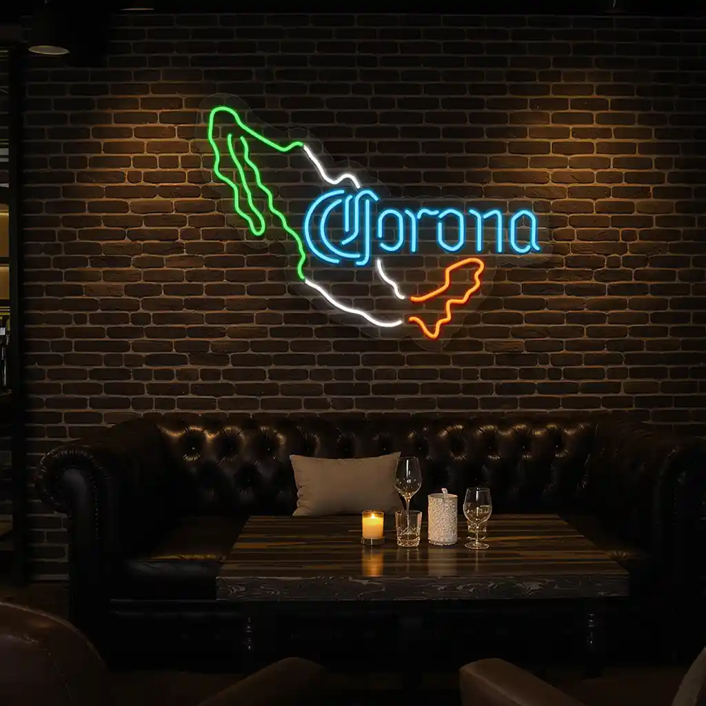 neon signs vibrant mexican map design with corona logo 7 neon signs vibrant mexican map design with corona logo 7